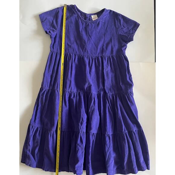 Hanna Anderson Girl's 10 Corduroy Twirl Dress 140 cm Positively Purple - Picture 4 of 6